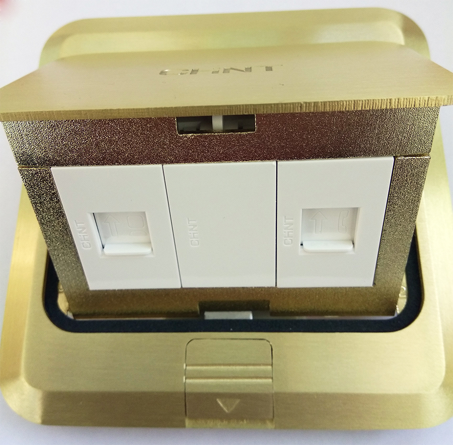 The Zhengtai Floor Socket Brass Floor Socket Phone PC Surface plug does not contain dark box