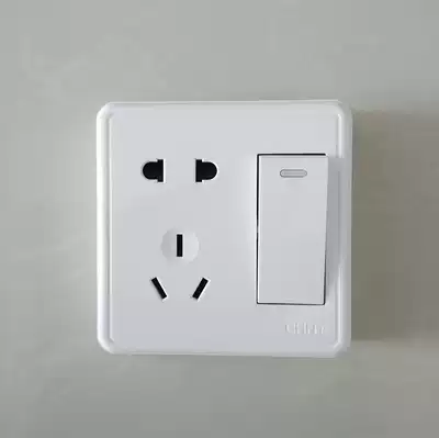 Chint switch socket 86 type surface mount NEW1C open NEW1C-43900A one open five-hole single control one open single