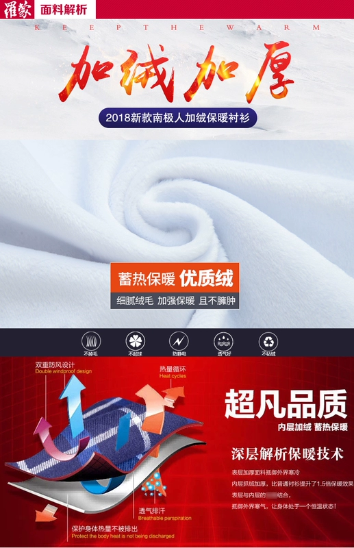 Luomen mùa đông nam tay dài ấm áp màu xanh lá cây phù hợp với tuổi trung niên cộng với áo nhung dày cotton