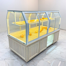 Bread cabinet bakery display cabinet cake shop display cabinet iron baking rack commercial glass solid wood Nakajima cabinet