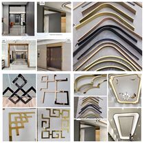 Stainless steel arc ceiling ceiling decorative lines living room bedroom restaurant hotel shape aluminum strip metal line