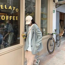 Asakawa Shuiyi blazer womens autumn and winter Korean version of the British design sense plaid casual wild temperament padded jacket