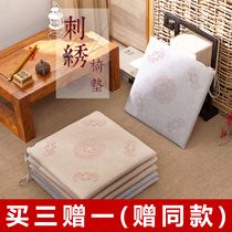 Chinese linen cushion tatami thick cushion home sofa cushion office seat seat seat cushion detachable washable