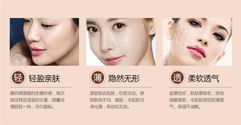 Kem làm trắng bb dưỡng ẩm cô lập trang điểm nude che khuyết điểm mạnh mẽ làm sáng da tươi sáng đệm cc kem nền lỏng phấn bb