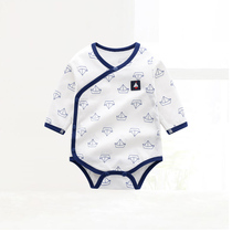 Baby shirt Spring and Autumn long sleeve cotton boneless baby clothes triangle one-piece clothes thin ha clothes newborn pajamas