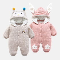 Baby winter clothes cute cotton padded clothes thick jumpsuits men and women babies out of clothing newborn children winter clothes cotton clothes