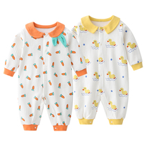 Baby autumn women baby clothes Foreign Princess ha clothes newborn jumpsuit early autumn full moon cotton climbing suit