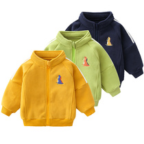 Baby Autumn Winter Dress Plus Suede Jacket Foreign Air Baby Shake Grain Suede Wee Toddler Bifacial Suede Warm Blouse Child Clothing Winter