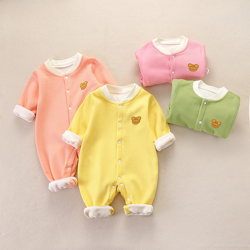 Baby gush khaclothes autumn winter even body clothing Warm Clothes Thickening Climbing Clothing Nets Red Cute Newborns Necropolis