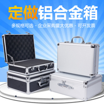 Aluminum alloy Hand containing password box with lock kit briefcase A4 document Case Magnetic suction Lamp aluminium packing box