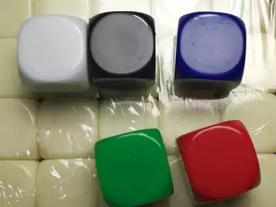 BLANK DICE TOY ROUNDED SQUARE STRAIGHT No 20 LIGHT BOARD 2 cm TEACHING color PROPS 20 MM COLOR DICE