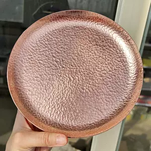 Медный круглый чайный сервиз, медная система хранения, DIY, увеличенная толщина