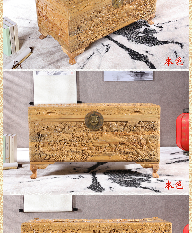 瑶 全 箱 Hộp đựng quần áo cưới bằng gỗ hộp thư pháp bằng gỗ hồi môn hộp đựng quần áo hộp lưu trữ - Cái hộp hộp gỗ đựng trang sức