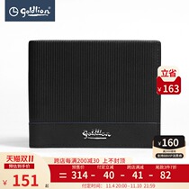 Double 11 pre-sale] Golden Lilly wallet mens simple fashion wallet top layer cowhide wallet thin solid color card bag