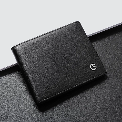 Бумажник, кожаный короткий картхолдер для друга, изысканный стиль