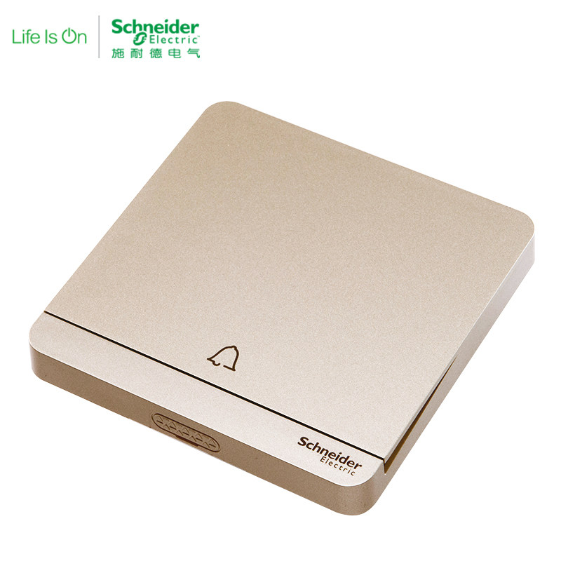 Schneider Switch Socket for Shang Thin Twilight Gold Home Wired Doorbell Switch Door Bell Switch 86 Type-Taobao
