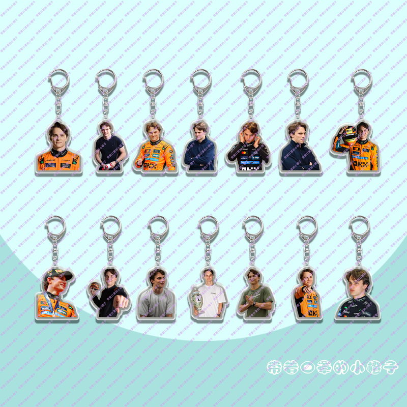F1 Racing Mclaren Oscar Piastri Acrylic Pendant Keychain