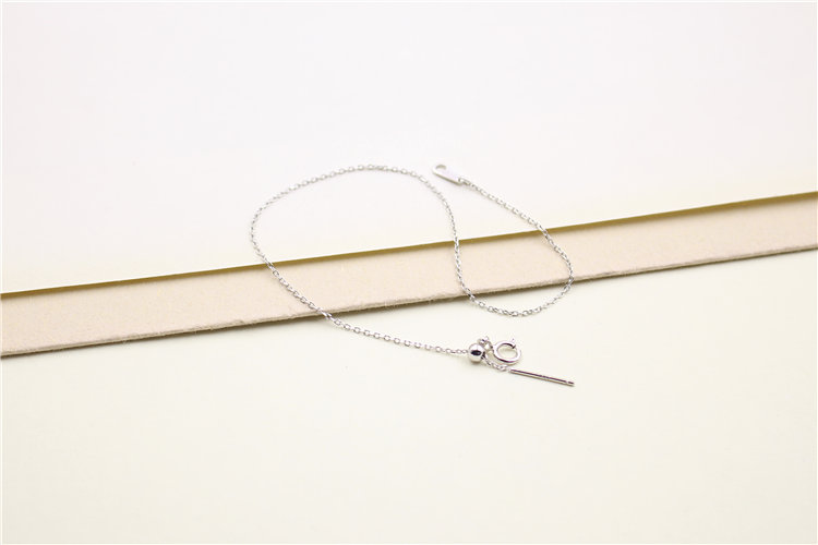 Ai Yin tay làm phụ kiện trang sức s925 sterling bạc tự làm vòng tay handmade vòng chân điều chỉnh chuỗi hạt - Vòng chân lắc chân nữ titan
