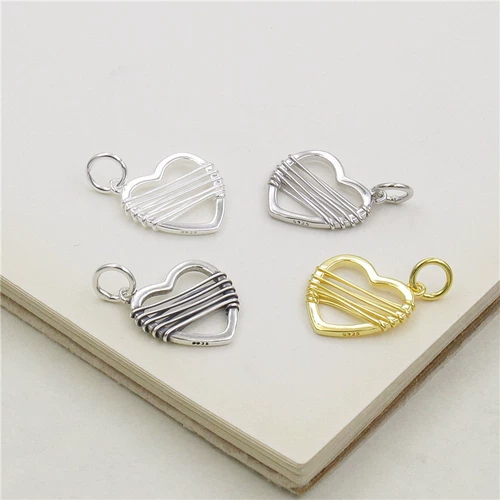 Оригинальное дизайнерское ожерелье в форме сердца, подвеска, аксессуар, аксессуары, браслет из бисера ручной работы, серебро 925 пробы