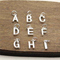 Ai Yin silver jewelry S925 sterling silver DIY handmade beaded accessories Plain Silver English letter bracelet pendant pendant