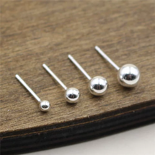 Аксессуар, аксессуары, украшение-шарик, серьги подходит для мужчин и женщин, серебро 925 пробы, 6мм