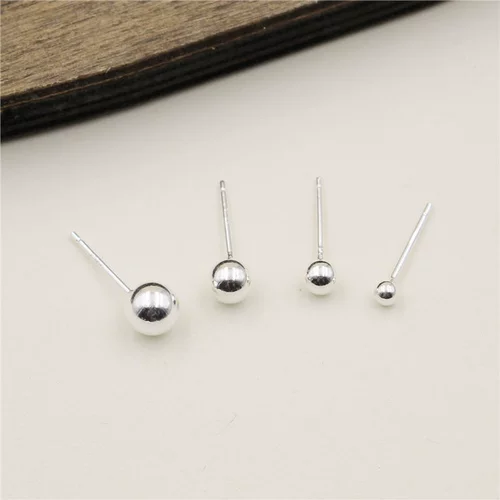 Аксессуар, аксессуары, украшение-шарик, серьги подходит для мужчин и женщин, серебро 925 пробы, 6мм