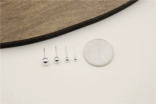 Аксессуар, аксессуары, украшение-шарик, серьги подходит для мужчин и женщин, серебро 925 пробы, 6мм