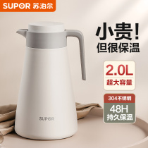 Supoir Insulated Kettle Home Large Capacity Stainless Steel Office Dorm Room Student Insulated Hot Water Bottle Warmer Kettle