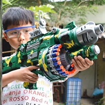 Eat chicken jacket forest machine gun toy assault step grab helmet electric continuous air drop soft bomb child grab gaglin