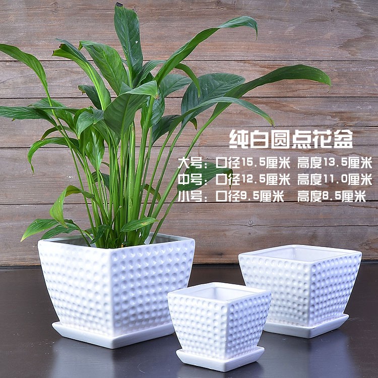 Ngón tay cái cây xanh giả gốm hoa đơn giản sau bình hoa nồi hoa đứng chậu hoa kệ từ lưu vực cột giỏ hoa treo ban công