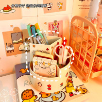 Creative Pen Holder Multifunction Pen Barrel Stationery Brief Admission Student Office Dormitory Large Capacity Desktop Storage Box