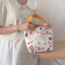 Days Inches handbag Womens bag 100 hitch student cartoon printed handbag woman bag Jane about single shoulder sails cloth bag