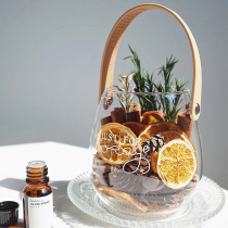 Nordic Wind Vase Table Top Transparent Flower Arrangement Dining Room Glass Dry Flower Basin No Fire Incense Cinnamon Empty Bottle
