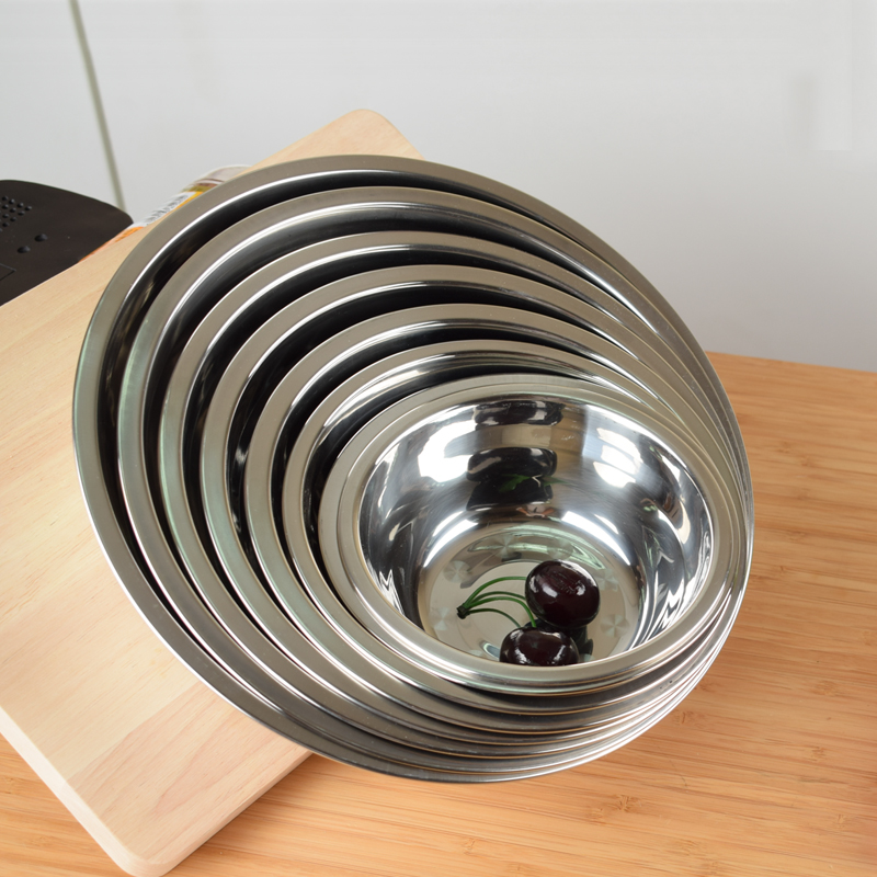 Thickened stainless steel bowl Stainless steel bowl canteen stainless steel bowl Male round soup bowl small bowl Iron bowl Stainless steel bowl