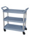 Hotel dining cart three-layer silent trolley storage hanging bucket bowl cart with trash can multi-functional plastic restaurant hotel
