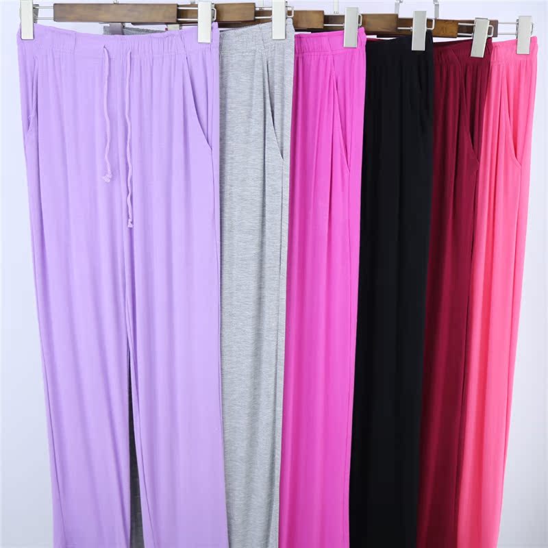 Nữ cotton phương thức ngủ quần nhà quần mỏng giản dị lỏng thoải mái stretch kích thước lớn thể thao quần yoga