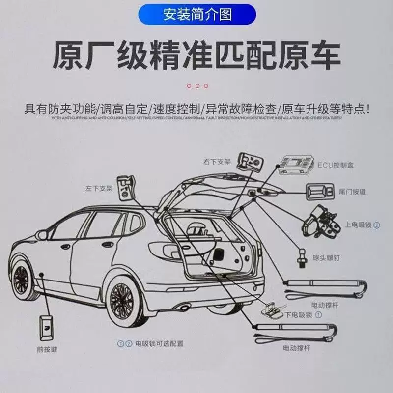 Электрическая модификация багажника подходит для Honda, Toyota, Nissan, Volkswagen, Buick, Ford, Hyundai, Mercedes-Benz, BMW, Audi