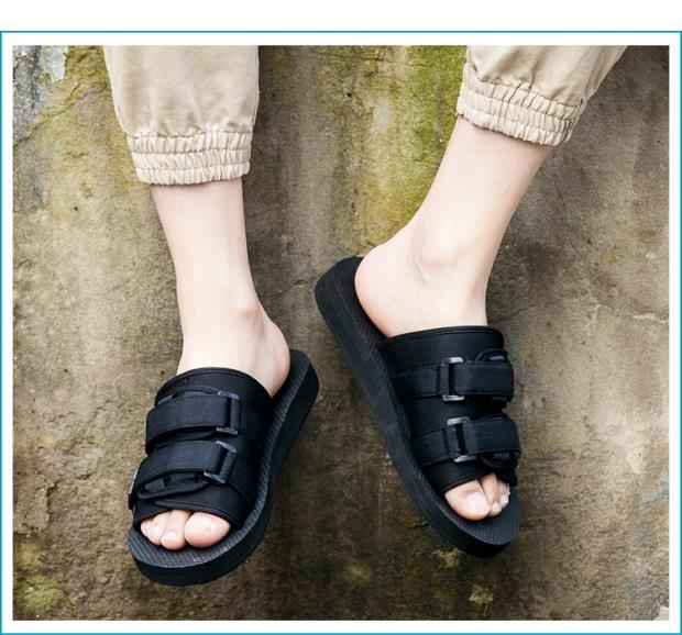 2018 phiên bản tiếng Hàn mới của xu hướng giày nam đế xuồng đế xuồng đế xuồng chống trượt Việt Nam bán dép nam