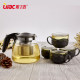 Lilac teapot household heat-resistant glass filter tea bar machine flower teapot brewing large single pot black tea set