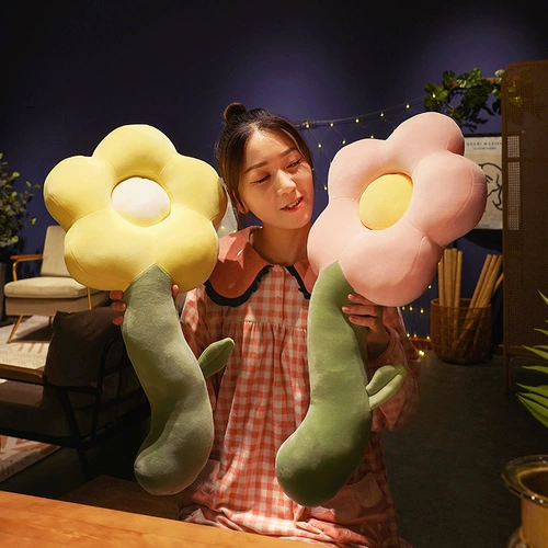 Плюшевая игрушка, кукла для сна, подушка на солнечной энергии, большие стельки, в цветочек, подсолнух, популярно в интернете