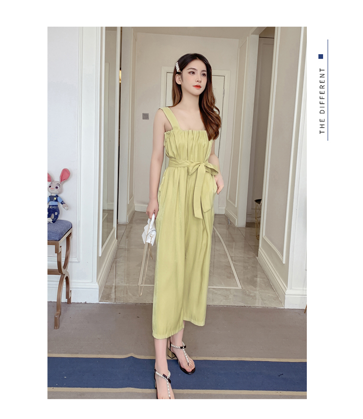 VK旗艦店 韓系雪紡吊帶寬鬆寬口連身褲套裝無袖褲裝
