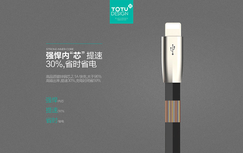 TOTU Zinc Alloy Connector Rhombic Quick Charge Lightning+Micro USB Cable for Apple iPhone iPad Android Smartphones Tablets