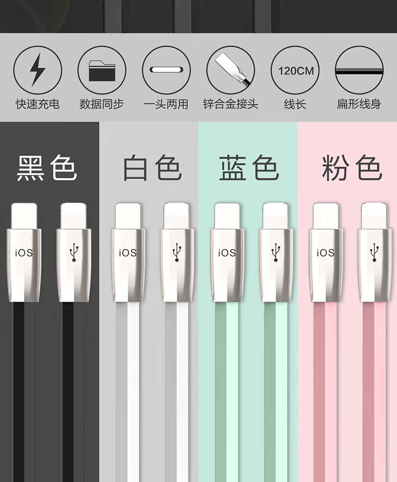 TOTU Zinc Alloy Connector Tow Uses Rhombic Quick Charge Lightning+Micro USB Cable for Apple iPhone iPad Android Smartphones