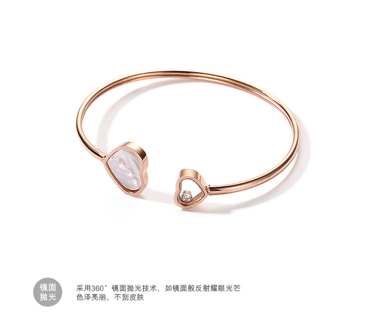 ZENGLIU mở vòng tay hình trái tim nữ vòng đeo tay thời trang Hàn Quốc trang sức titan thép vòng đeo tay hipster đồ trang sức cặp vợ chồng các mẫu vòng đeo tay bằng vàng 18k