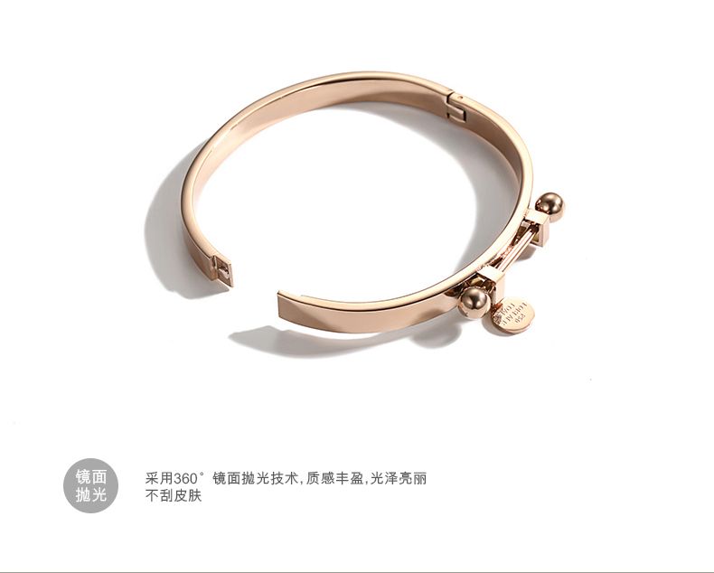 ZENGLIU Nhật Bản và Hàn Quốc cặp đôi vòng tay chữ Nữ mạ vàng hồng 18k vòng đeo tay đơn giản trang sức hipster vòng trầm hương