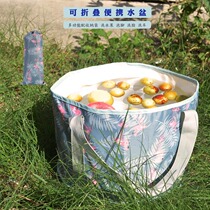 Travel folding water basin Portable multi-function big foot soak bucket Outdoor water basin washbasin camping bucket Travel bucket
