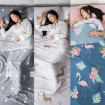 Travel to stay in a hotel dirty sleeping bag Portable travel hotel single double business trip anti-dirty non-cotton duvet cover sheets