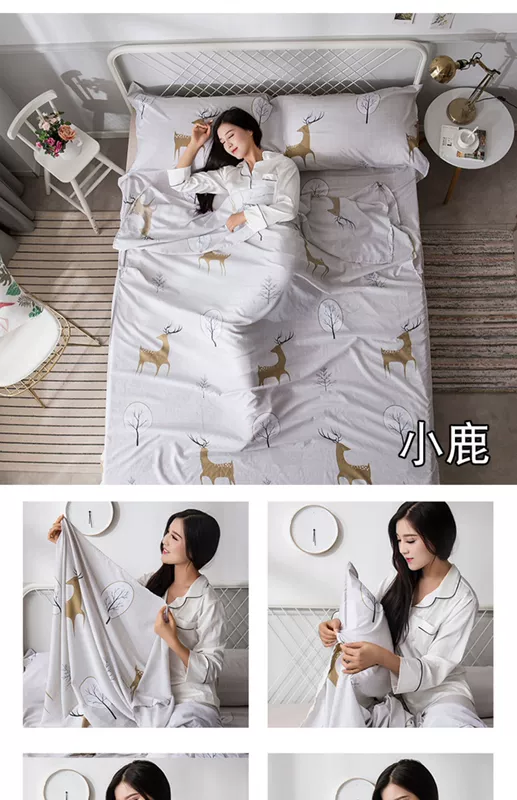 Khách sạn du lịch ở lại bẩn túi ngủ xách tay du lịch khách sạn đơn du lịch đôi du lịch chống bẩn chăn bông - Túi ngủ