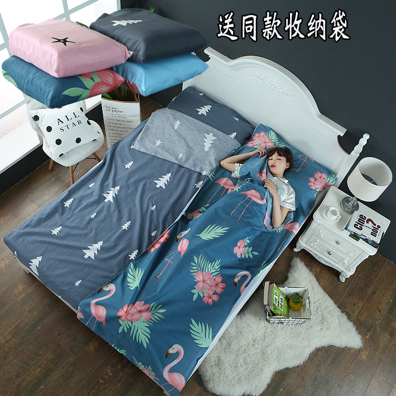 Travel Hotel Sepal Sleeping Bag Pro-Skin Portable Single Double Tourist Guesthouse Anti Dirty Quilt Cover Sheet Han Cotton Light