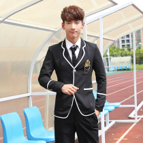 New Korean slim boys small suit Japanese and Korean casual students black blazer trendy men school uniform top